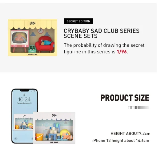 POP MART - CRYBABY Sad Club Series Scene Sets - Afbeelding 4