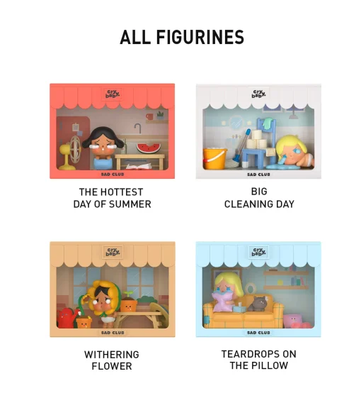 POP MART - CRYBABY Sad Club Series Scene Sets - Afbeelding 2