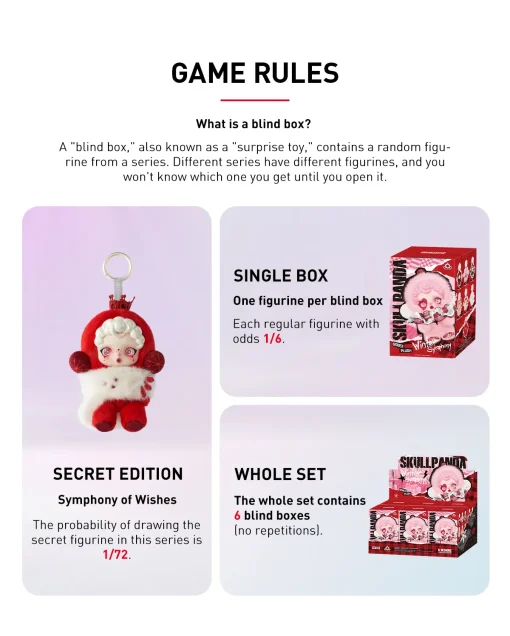 POP MART - SKULLPANDA Winter Symphony Series Plush - Afbeelding 3