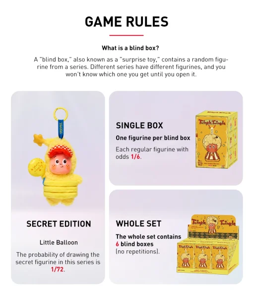 POP MART - Twinkle Twinkle Be a Little Star Series - Plush Pendant Blind Box - Afbeelding 3