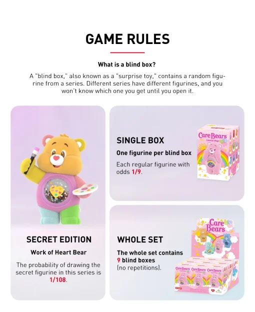 POP MART - Care Bears Colorful Hugs Series Figures - Afbeelding 4